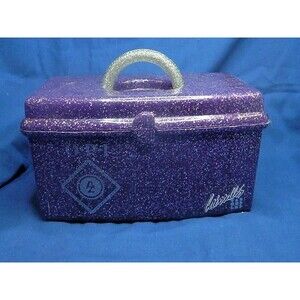 Vintage Original Caboodles OPI Makeup Case Purple Glitter AZ Arizona Jean Co